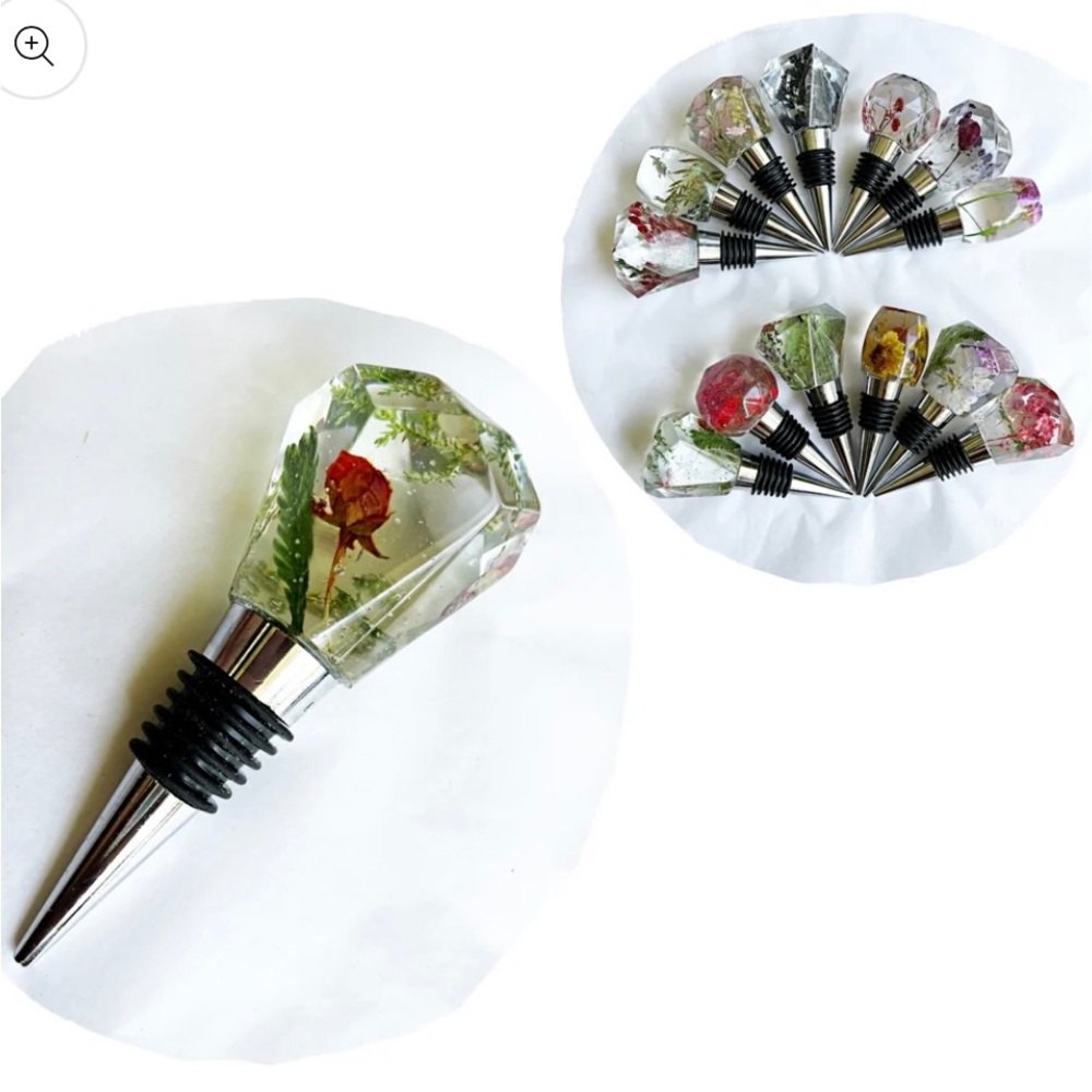 🌺Handmade | Resin Floral Wine Stopper | Unique